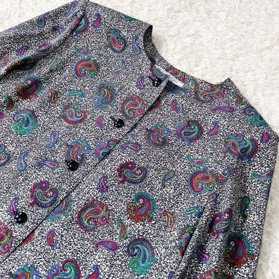 専用90s ヴィンテージ GIVENCHY ジバンシー ペイズリー柄 ジャケット 希少柄】GIVENCHY ジバンシィ ノーカラージャケット カラーレス