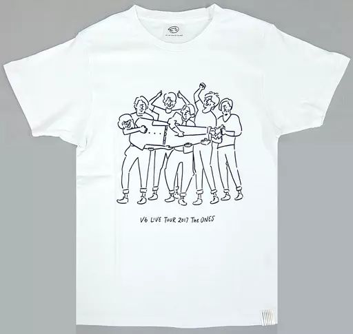 V6 - V6 The ONES Tシャツ 中古】Tシャツ(男性アイドル) V6 Tシャツ ホワイト フリーサイズ 「V6