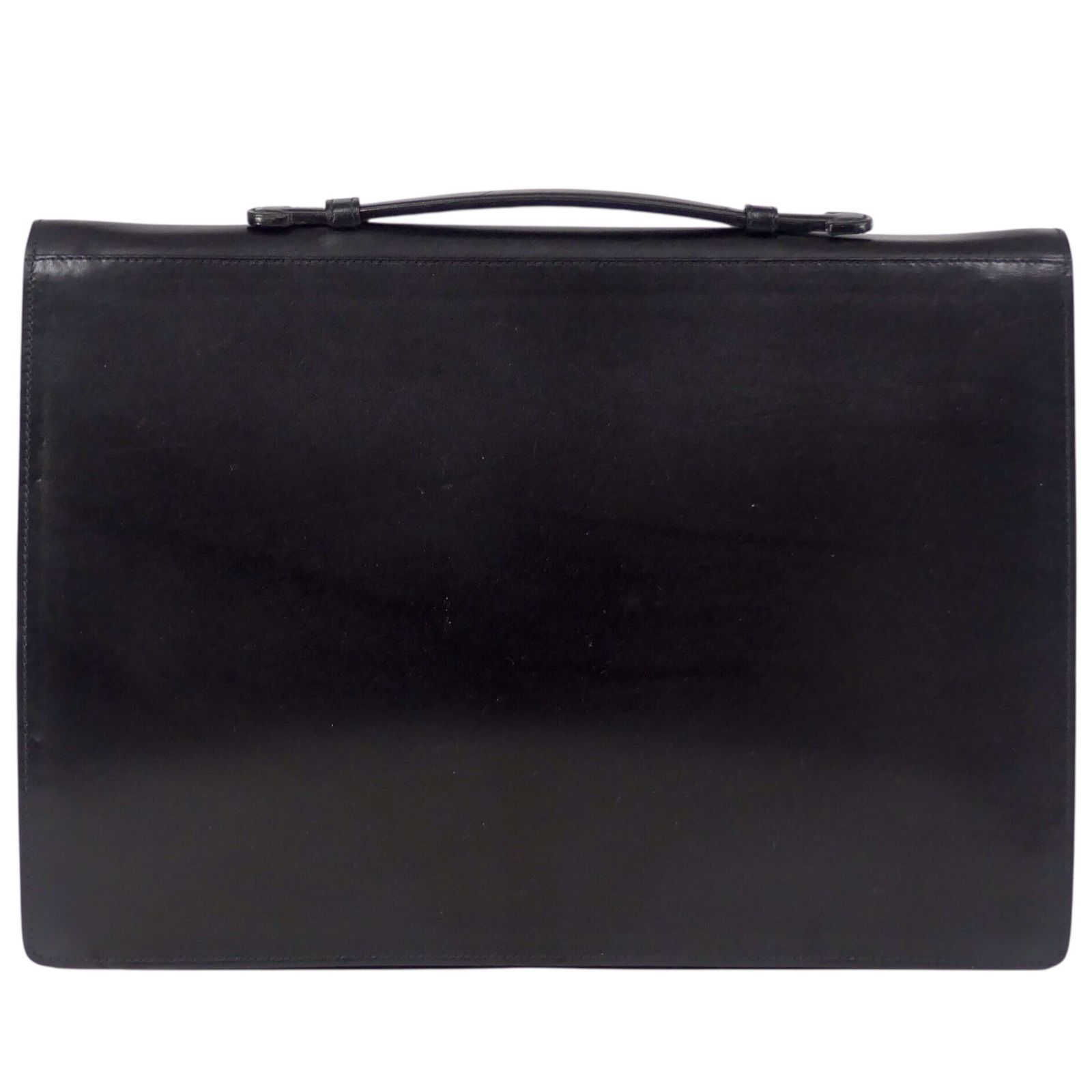 BALLY「バリー」 黒レザー ビジネスバッグ 鍵付き Bally - 美品 バリー レザー ビジネス バッグ 書類鞄 ブリーフ