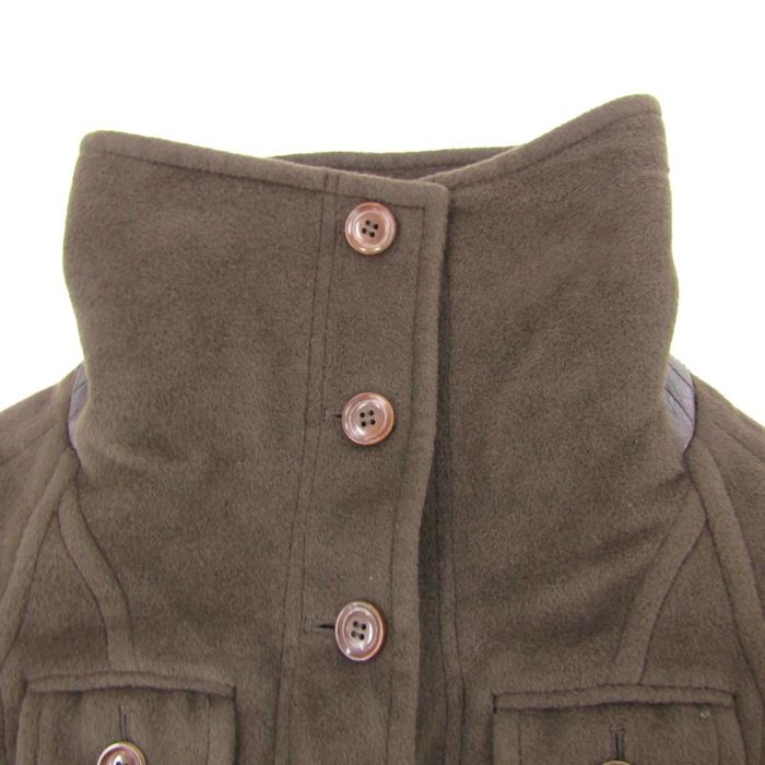 セオリー ロングコート スタンドカラー アンゴラ混 ベルト付き  