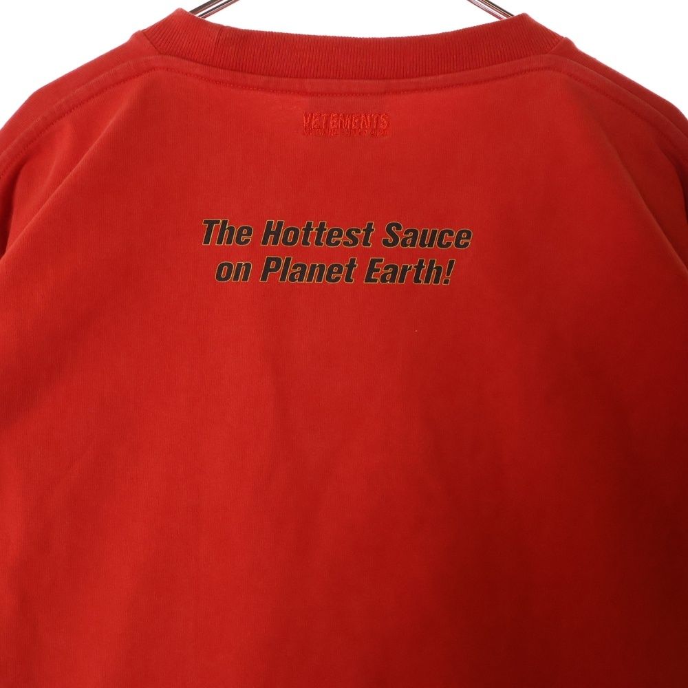 VETEMENTS (ヴェトモン) 19AW Red Hot Sauce Long Sleeve Tee レッド 