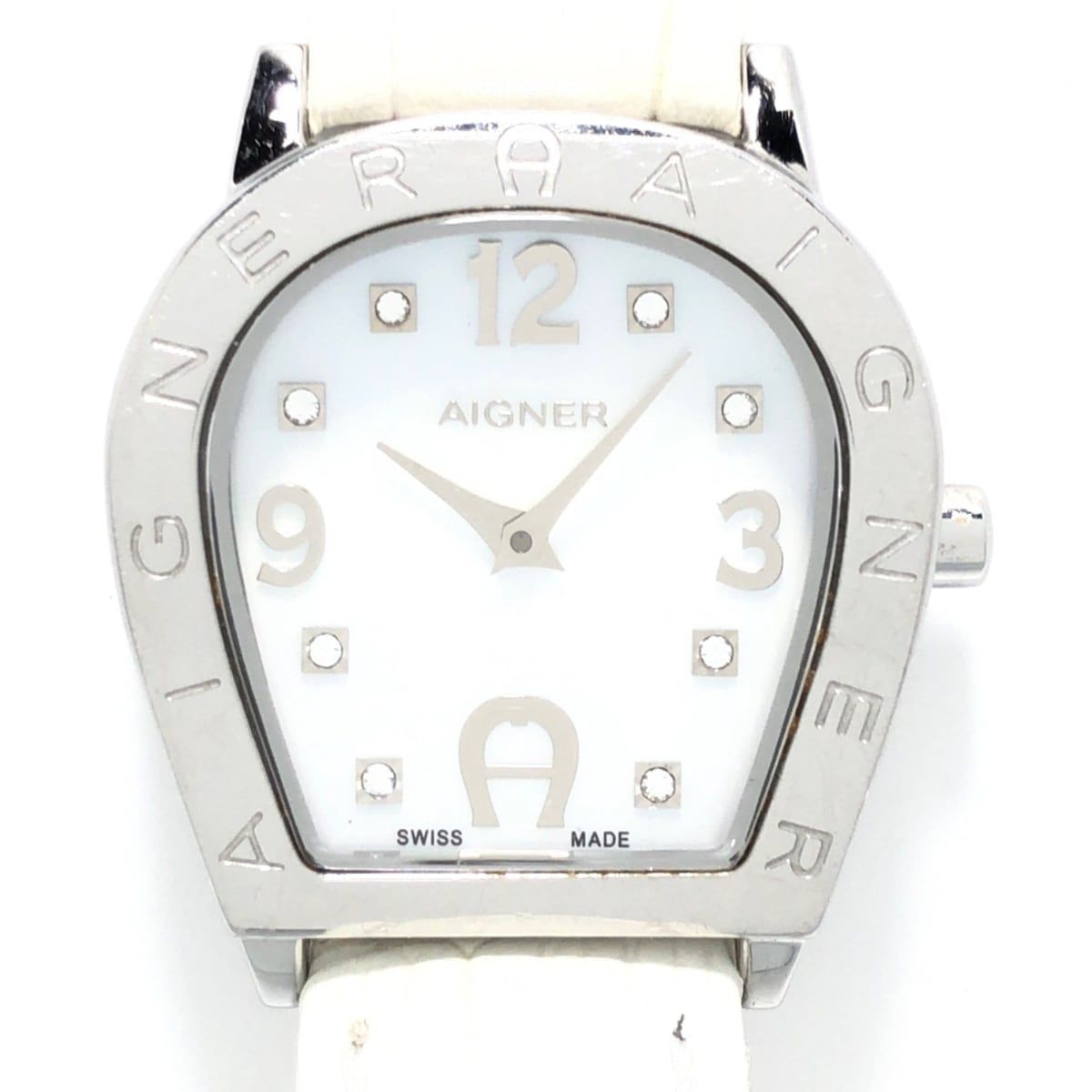 AIGNER(アイグナー) 腕時計 - A32200 レディース ラインストーン ホワイトシェル