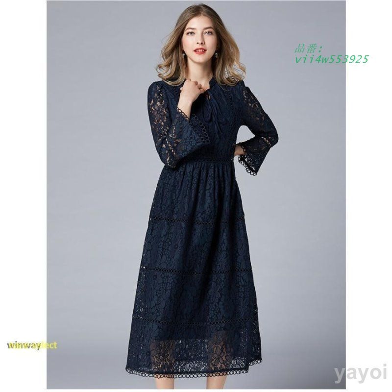 ワンピース レディース ドレス パーティードレス 結婚式 大きいサイズ 20代 50代 ロング丈 長袖 春 40代 おしゃれ 秋 30代 冬 レース 夏 フォーマルドレス