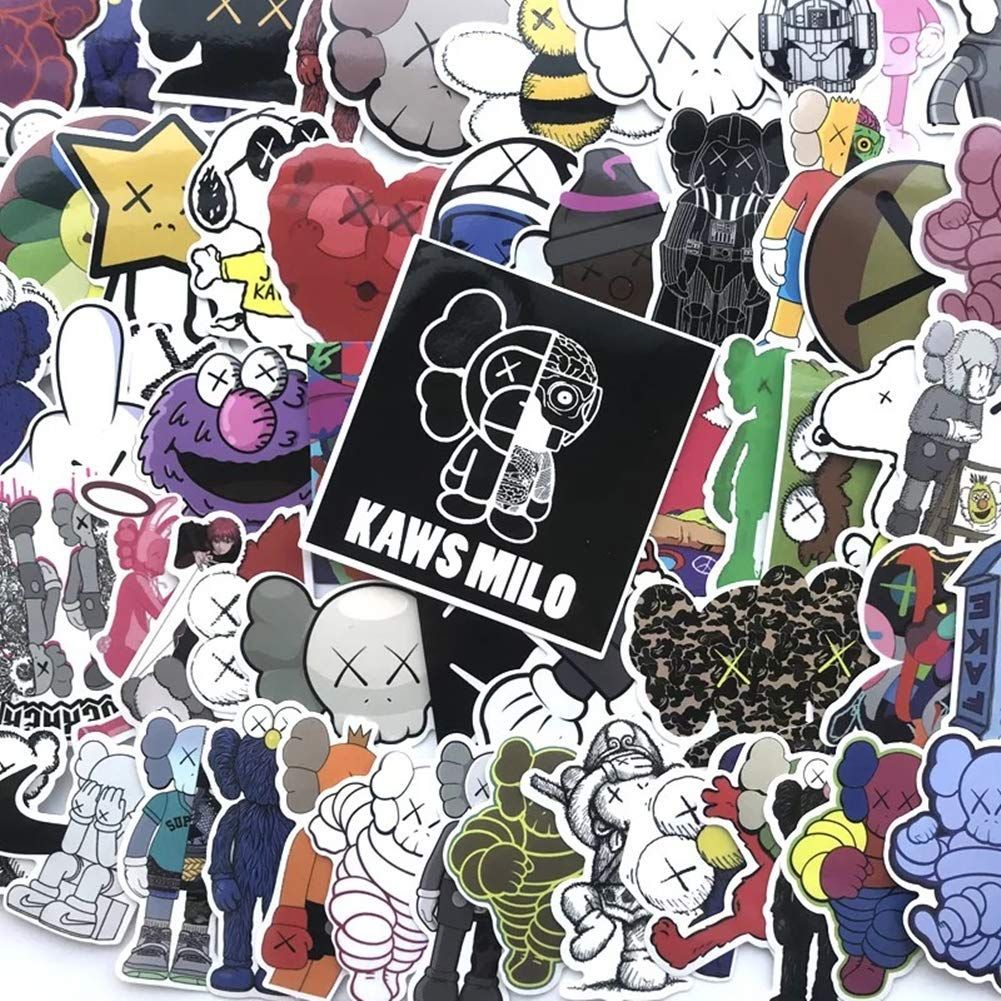 ChowZak 64枚 KAWS コミック 防水ステッカー セットスーツケース