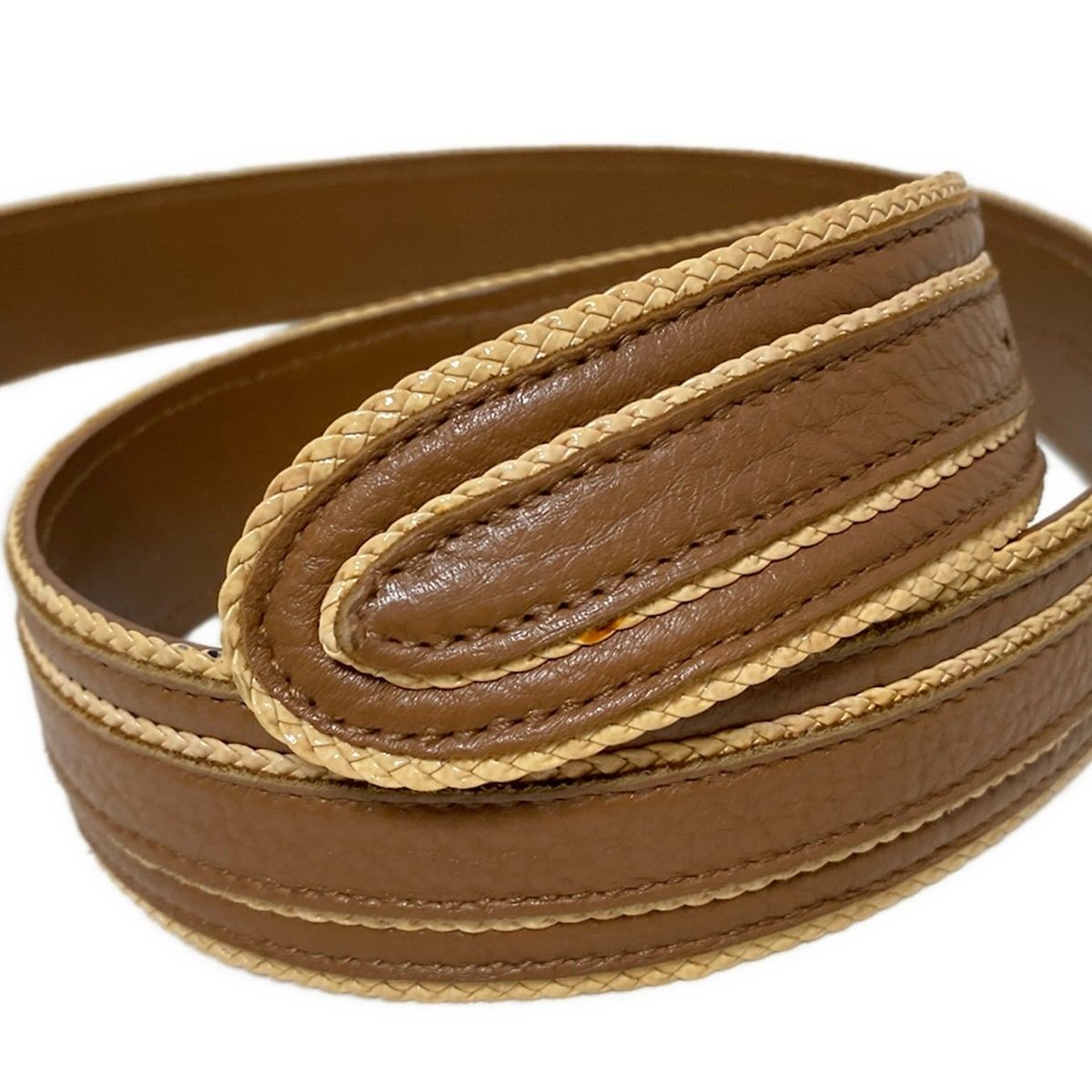 BOTTEGA VENETA レザーベルト ブラウン BOTTEGA VENETA(ボッテガ