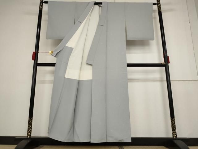 平和屋着物□上質な色無地 紋意匠 鉛丹色 正絹 逸品 AAAW6392cs