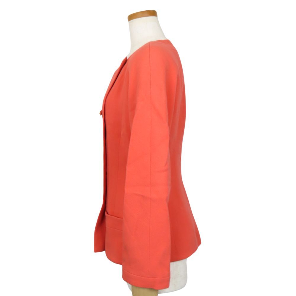 中古】 シャネル ノーカラージャケット C-TK-5914 ココマーク 36  