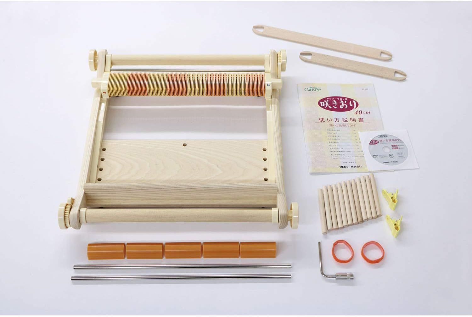 大特価 半額セール【開封済み・未使用品】Clover 手織り機 咲きおり 40cm 30羽セット K0419 0423ML007 0120240422100305
