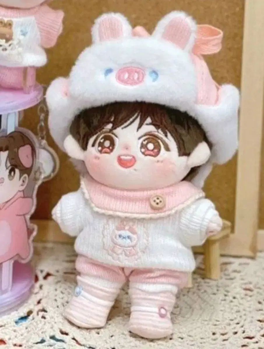 20cm 綿人形 クローゼット 怒った表情 フラワーラビット 出品