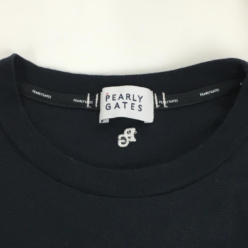 【新品、未使用】パーリーゲイツ　Ｔシャツ　メンズ　サイズ：４（Ｍ） 美品】パーリーゲイツ Tシャツ ダークネイビー コットン混 ロゴ