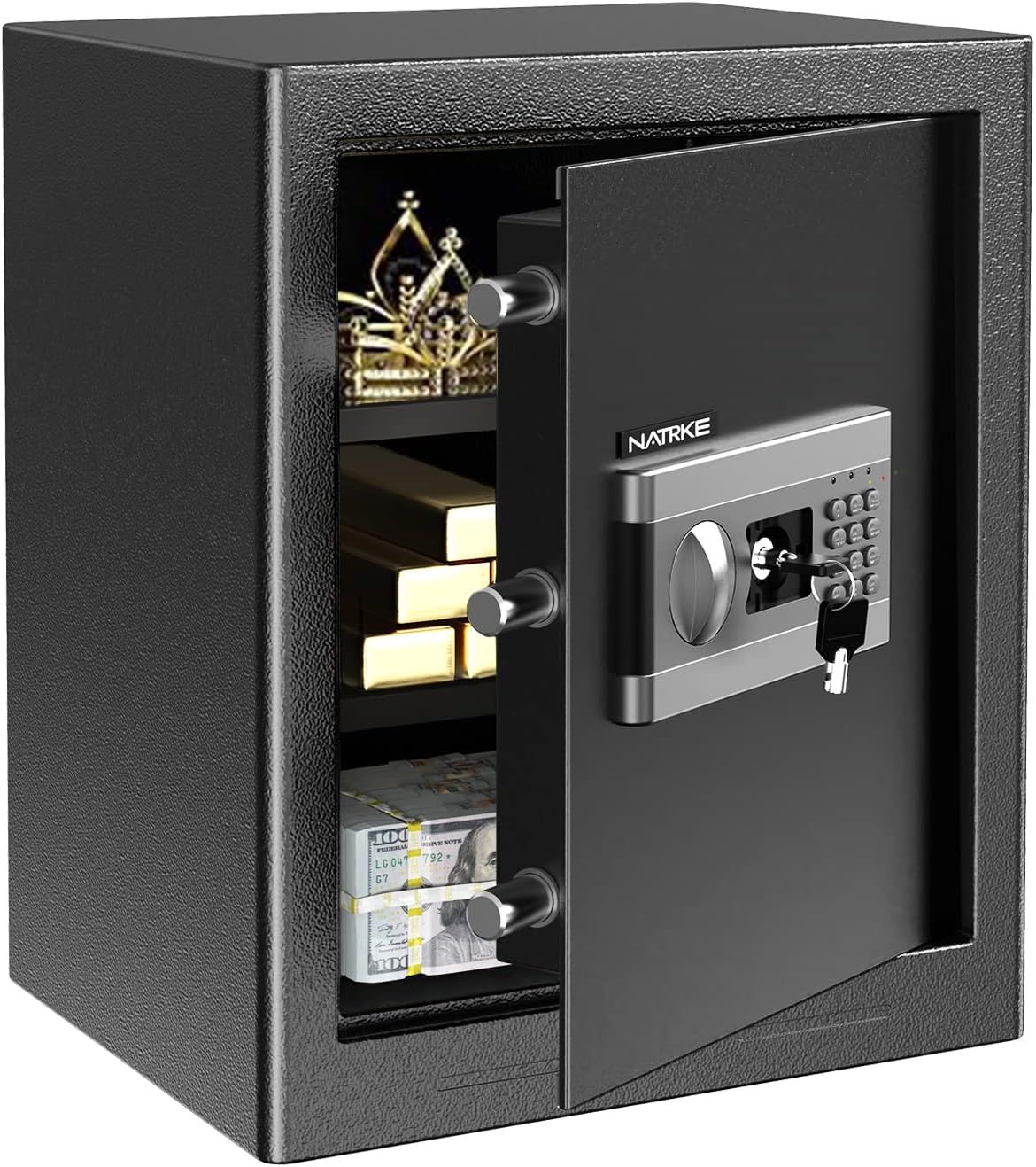 NATRKE 金庫 家庭用金庫 テンキー式 電子金庫 防犯金庫 Amazon.co.jp: NATRKE 金庫 家庭用金庫 テンキー式 電子 防犯