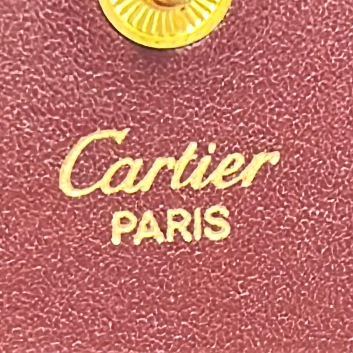 【最終】 Cartier/カルティエコインケースバーガンディ美品 Cartier - Cartier カルティエ マストライン レザー コイン