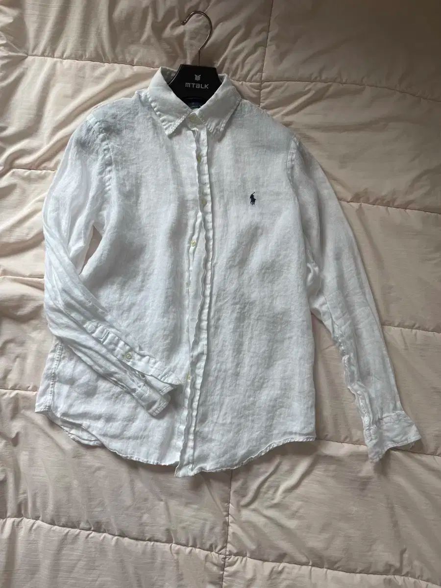 ポロ リネンシャツ 白 M デパート商品