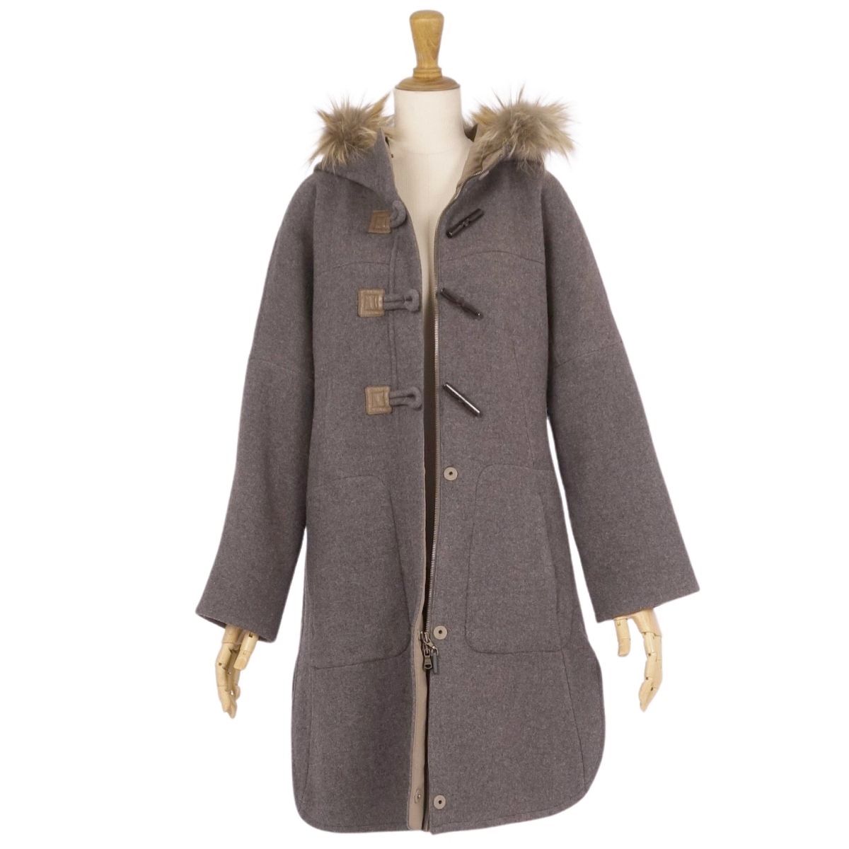 極美品 ブルネロクチネリ BRUNELLO CUCINELLI ダッフルコート - メルカリ