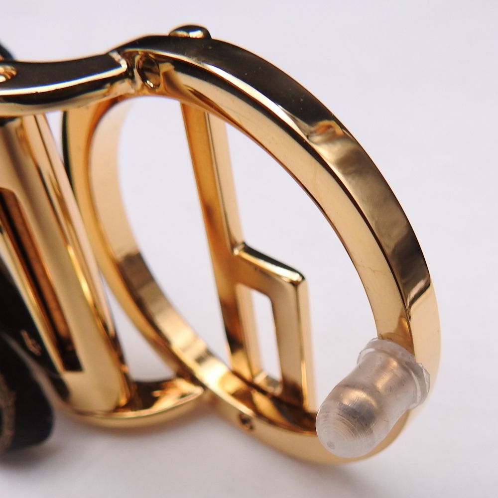 未使用品 ダンヒルブラック/ブラウン dロゴ 金具ゴールド レザー 42/107 未使用品 ダンヒル dunhill ブラック/ブラウン dロゴ 金具
