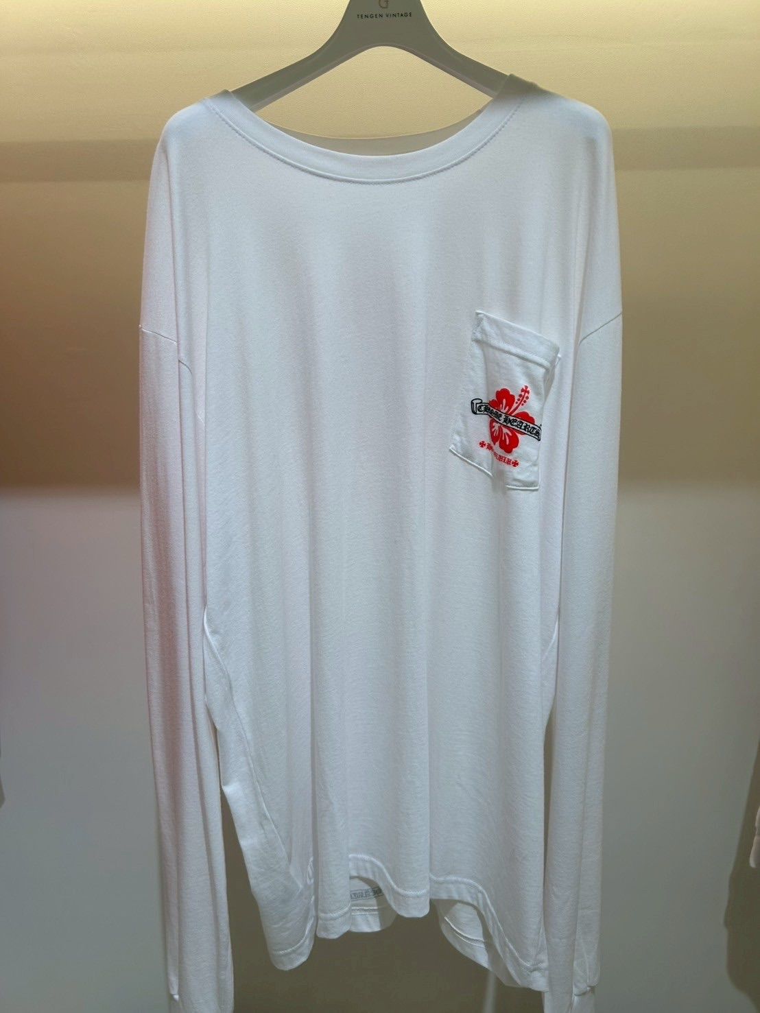 クロムハーツ Chrome Hearts ハイビスカス ロングTシャツ ホワイト XXL ホノルル
