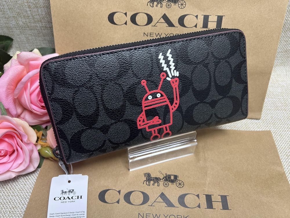 COACH 財布 コーチ 長財布 シグネチャー ジップアラウンド キース 