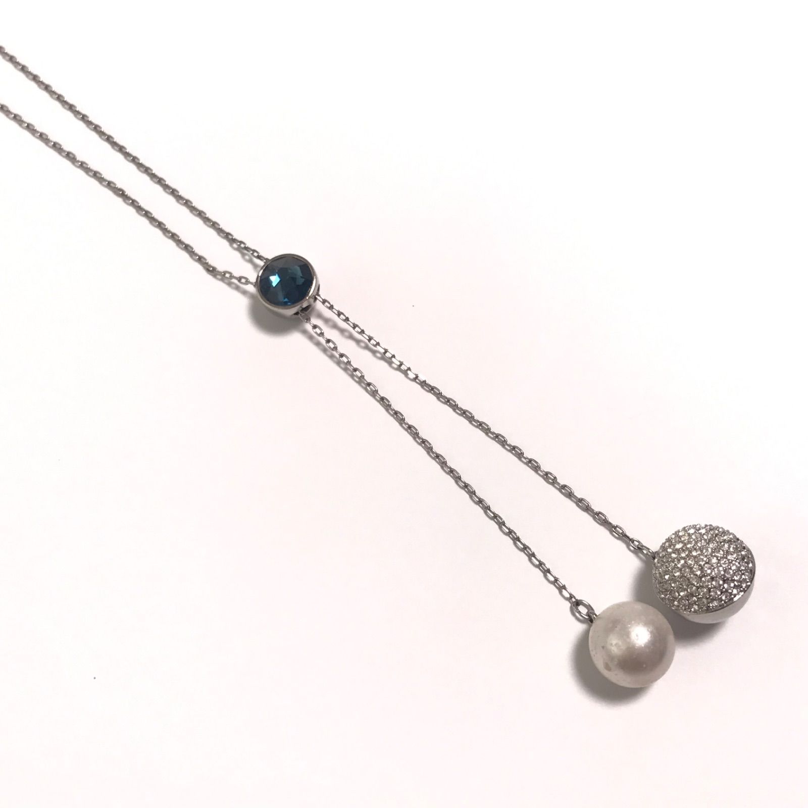SWAROVSKI ロングネックレス SWAROVSKI スワロフスキーパール ロング ネックレス