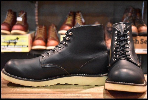 10D 09年 レッドウィング 8165 アイリッシュセッター ブラッククローム プレーントゥ 編み上げ ブーツ redwing HOPESMORE FD490