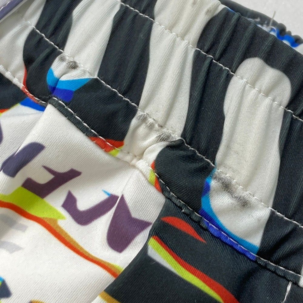 美品 ディセンバーメイ ハーフパンツ ホワイト×ブラック 総柄 M サイズ：M DECEMBERMAY ディセンバーメイ ハーフパンツ 総柄 ホワイト