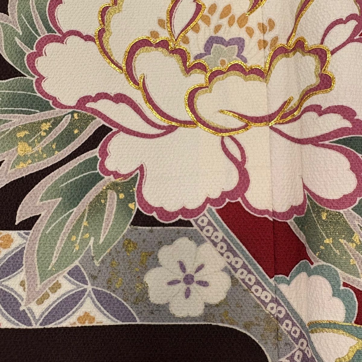 【振袖フルセット】牡丹 霞 金糸 金銀彩 赤紫 正絹 振袖フルセット】牡丹 霞 金糸 金銀彩 赤紫 正絹 レディース