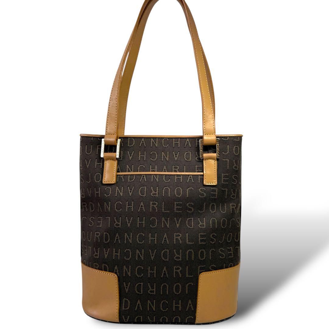 【美品】コールハーン　トートバッグ　ストライプ柄　ロゴチャーム　手提げ　肩掛け TOD'S TODS トッズ T TIMELESS Tote Bag Tタイムレス トート