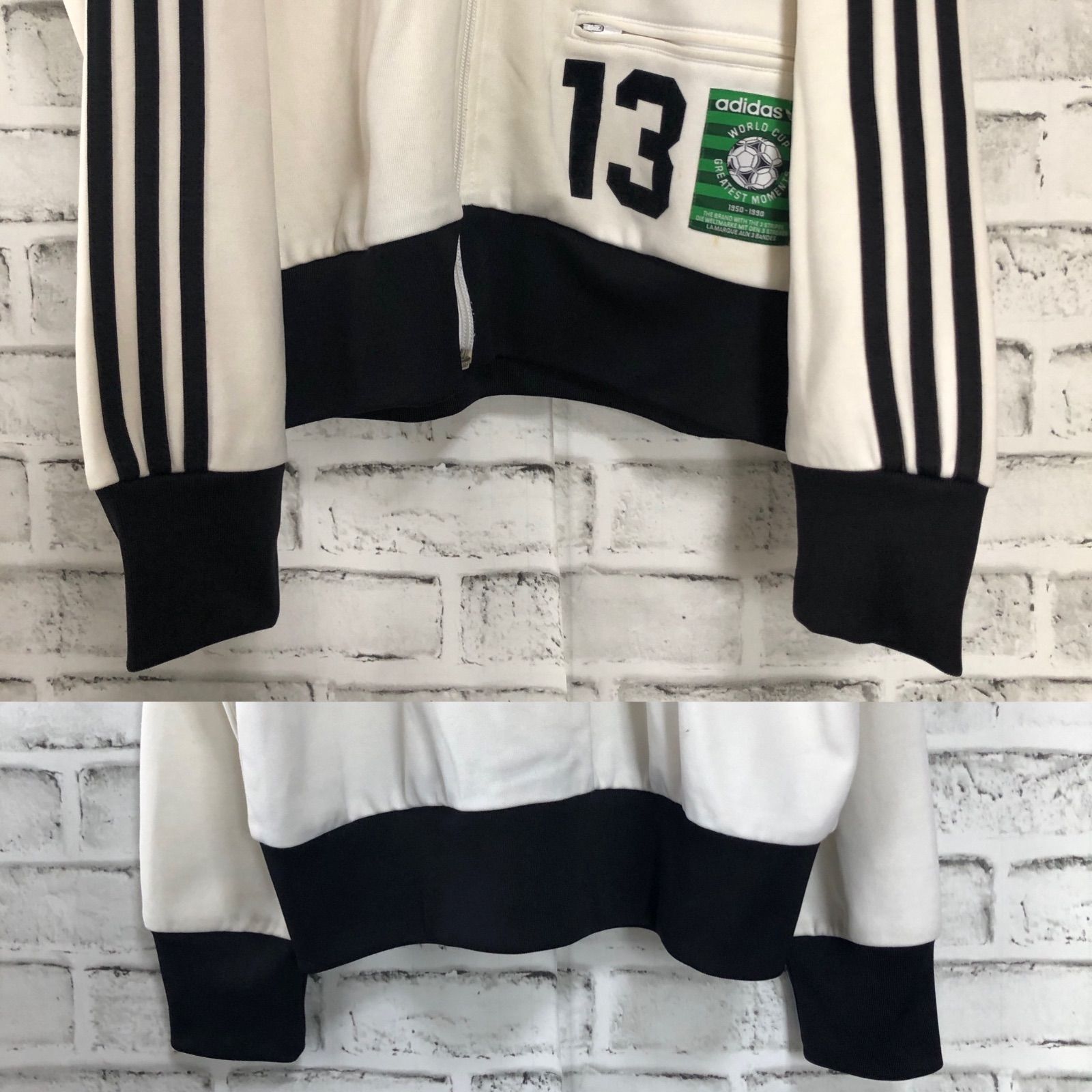 90s⚽️adidas トラックジャケット/ジャージ M 刺繍ロゴ vintage DER 