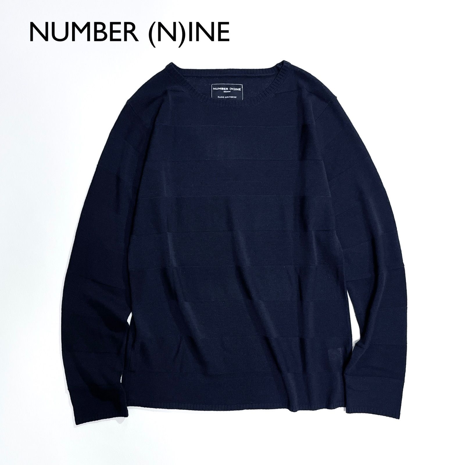 cj47 NUMBER (N)INE ボーダー 薄手 セーター コットンニット 