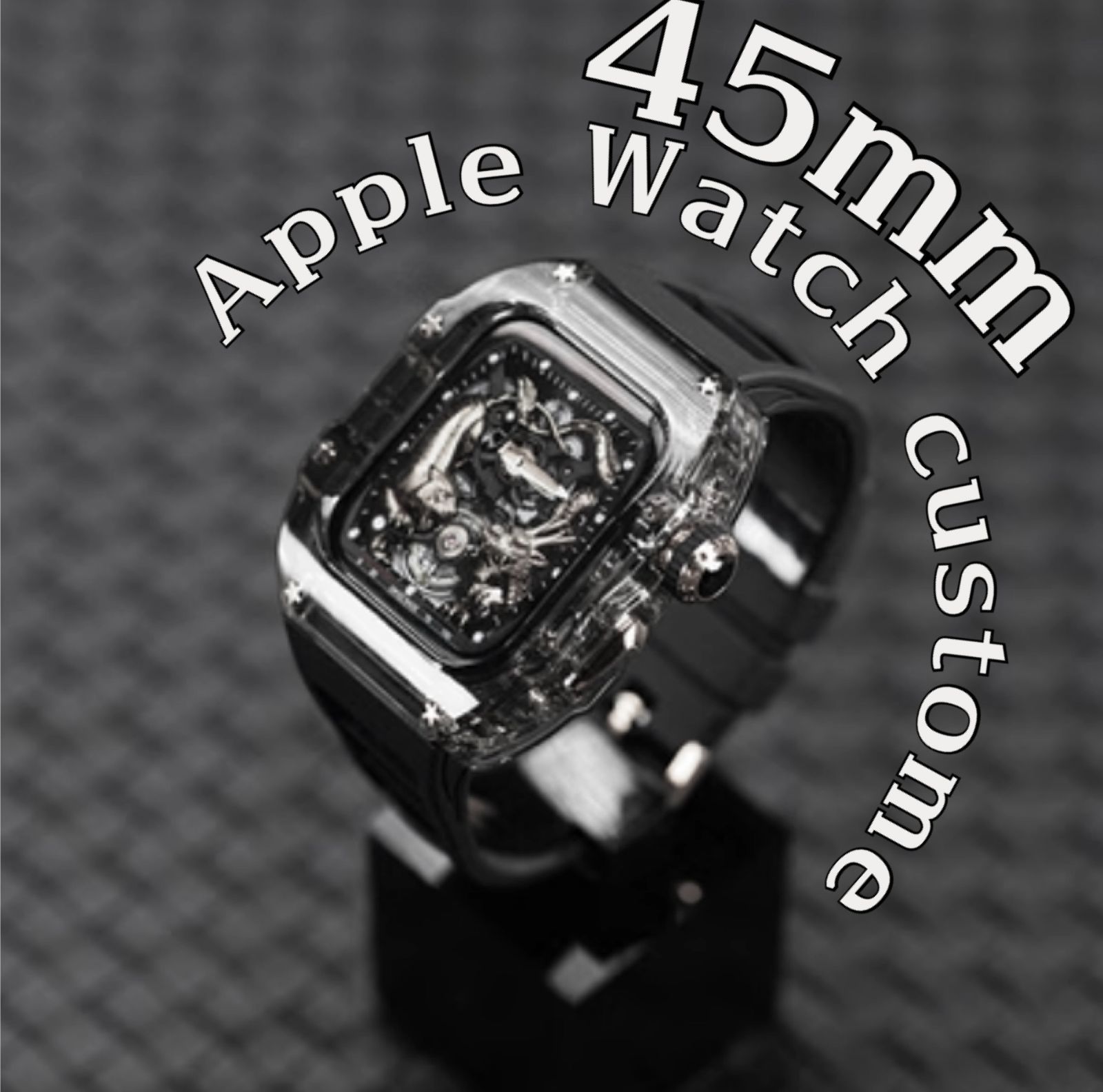 45mm 44mm用 アップルウォッチバンド ラバーベルト カバー Apple Watch ケース スポーツ12