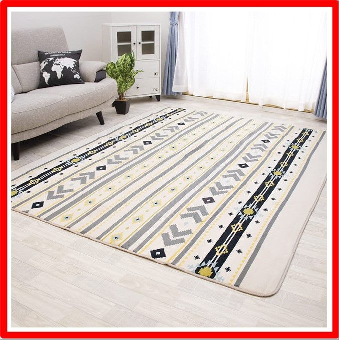 洗える ラグマット　ホットカーペット対応　Lサイズ　ネイティブベージュ❗ 洗える ラグマット ホットカーペット対応 Lサイズ ネイティブベージュ