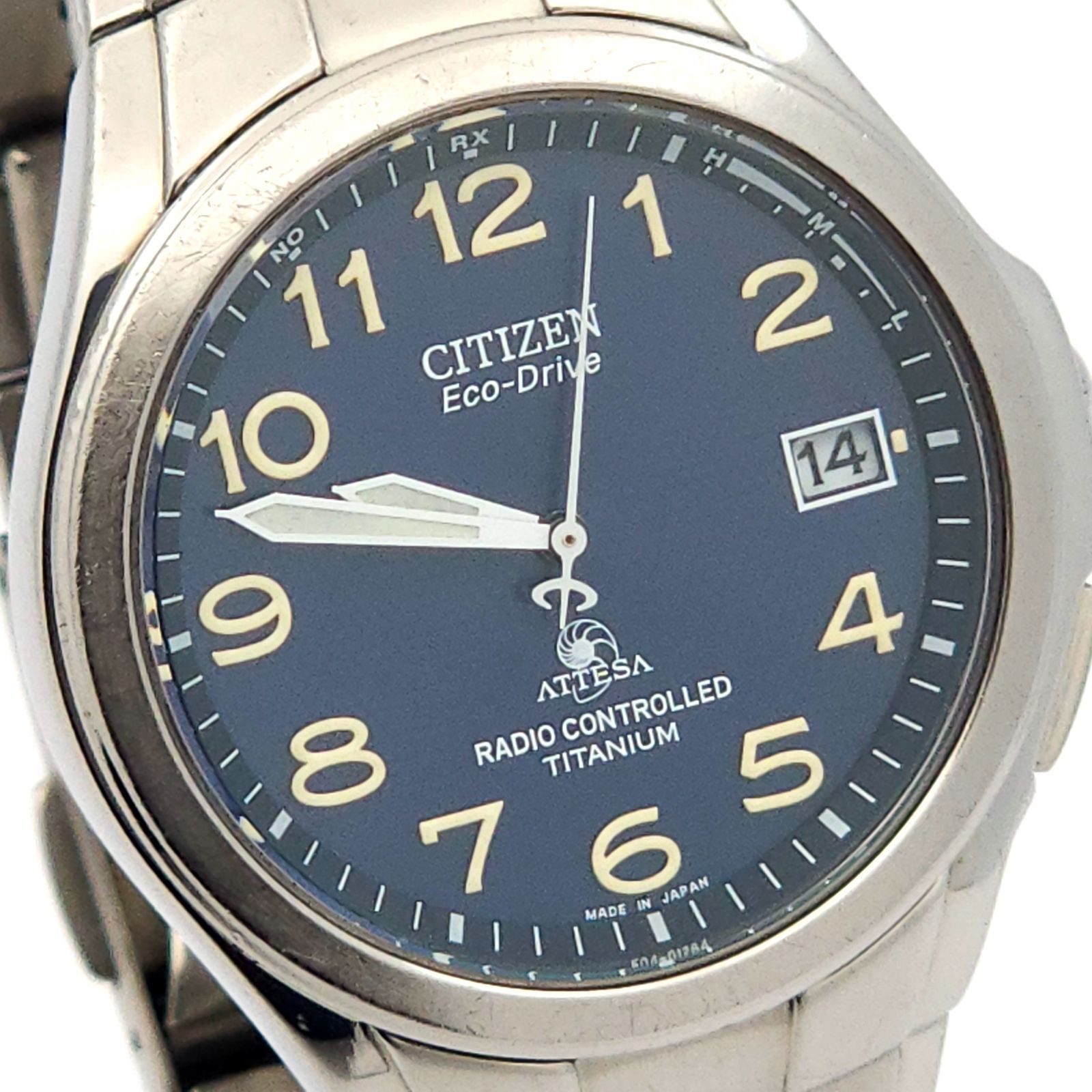 CITIZEN シチズン アテッサ H410-T003788 ソーラー電波 動作品 