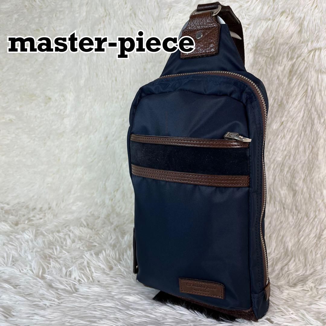 美品 master piece ボディバッグ Density ナイロン 牛革 - メルカリ