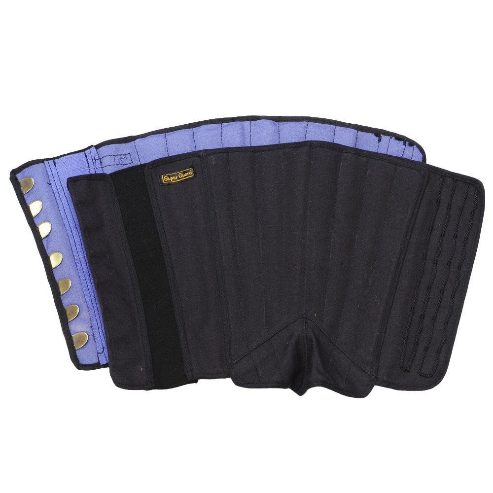 荘快堂 安全脚絆 大馳7枚 ステンレス板入 ブラック K-50