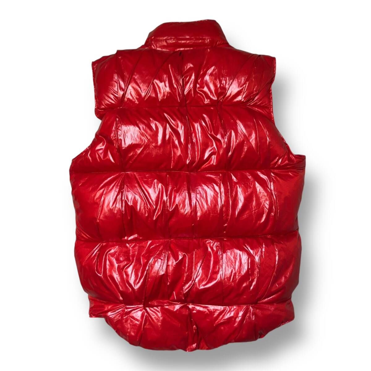 08aw Martin Margiela 10 Shiny Down Vest Red シャイニーダウンベスト 