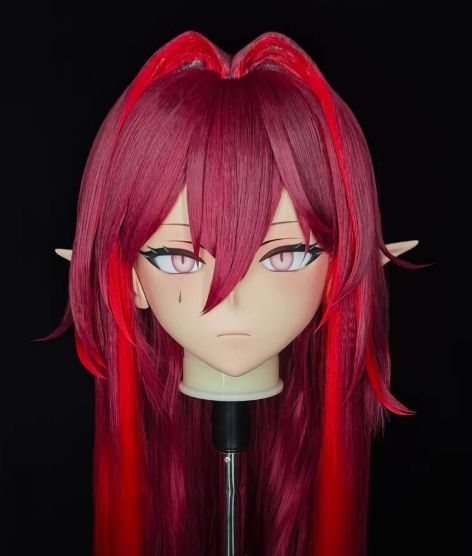 全頭マスク カツラ付き NO.683 マスク ドール ヘッドロリータ人形 コスプレ 仮装 変装 着ぐるみ コスチューム kigurumi