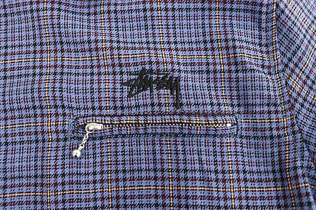 STUSSY ステューシー 刺繍ロゴ ドリズラージャケット チェック柄 ブルゾン チェック柄 STUSSY(ステューシー) アウター・ジャケット(メンズ