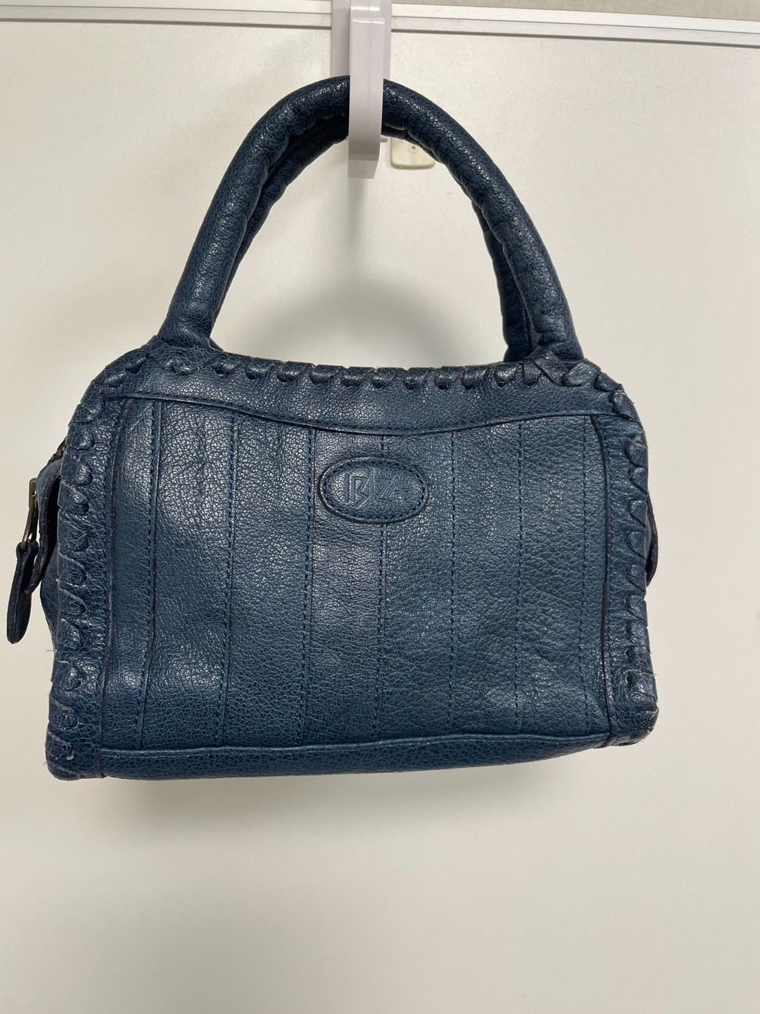 IBIZA 小さめレザーバッグ ハンドバッグ 紺系 M00012 - メルカリ