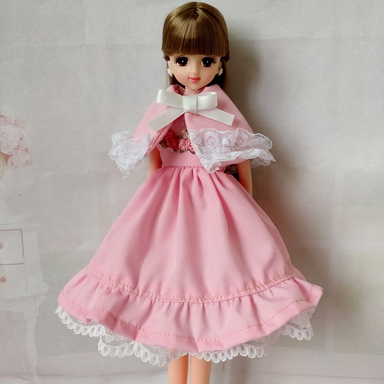 確認用リカちゃん ケープ フード付き 3点セット 034 ピンクケープ付きリカちゃん服ジェニーちゃん服 - メルカリ