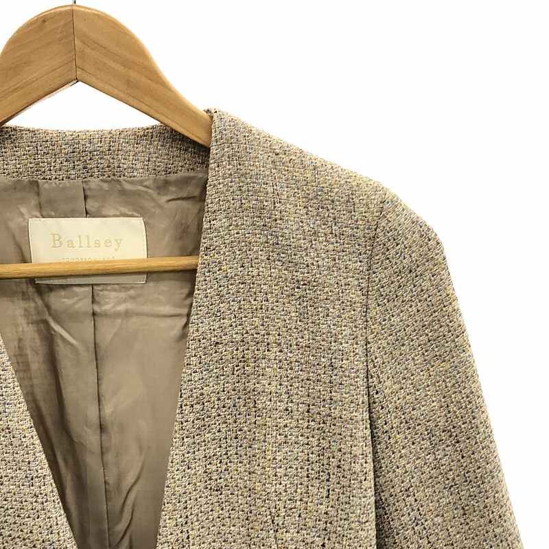 BALLSEY◇24SS/ロングスラブツイードクルーネックジャケット/36