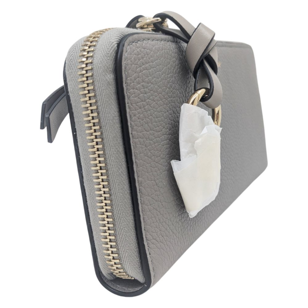 新品】Chloe クロエ 財布 長財布 ロングウォレット レザー グレー  