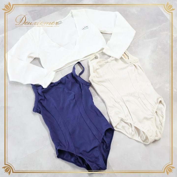 バレエ 衣装 Chacott チャコット セット レオタード トップス 白 ネイビー 紺 ジュニア レッスン 練習着 子供 ホワイト系 ネイビー系 バレエ衣装 キッズレオタード トップスセット ジュニアサイズ 練習ウエア コスチューム