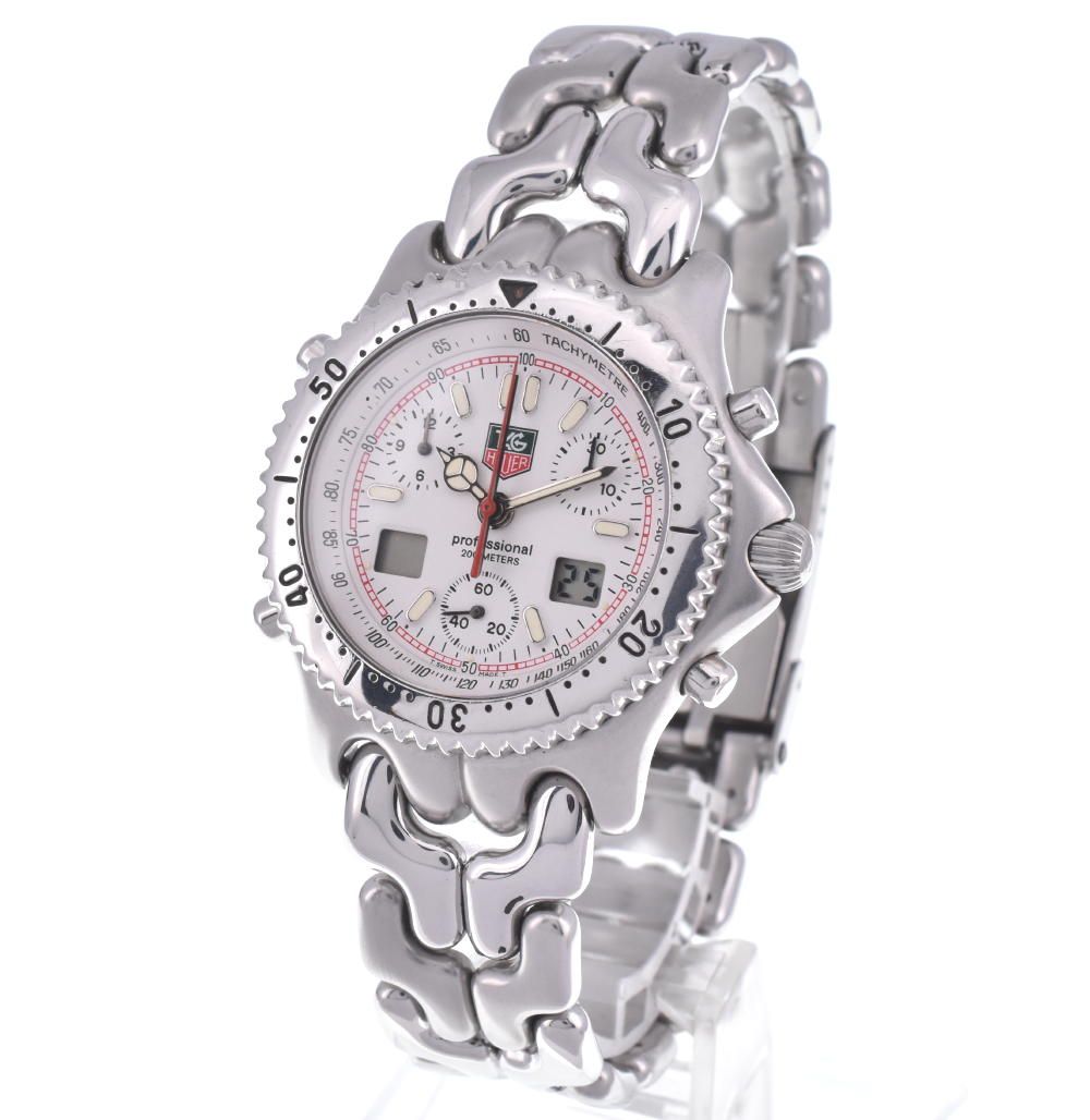 sumingTAG HEUER タグホイヤー セル　S29.006M TAG Heuer SEL Lap Timer Chronograph S29.006M White Dial 38mm