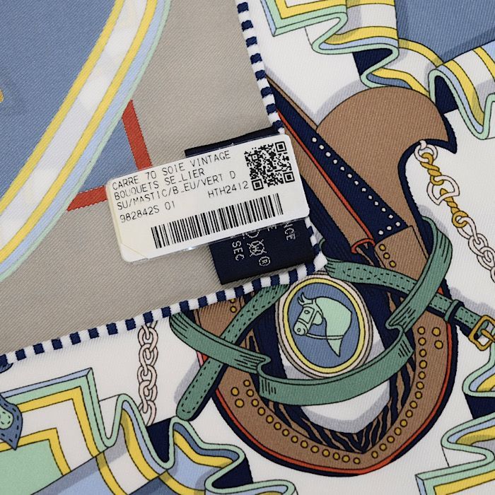 ま♩　新品未使用品　HERMES エルメス　カレ　スカーフ　カレ70 HERMES エルメス カレ70 ブリッド・ガラ・バンダナ・ドット