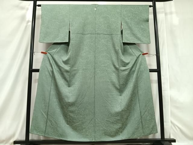 平和屋着物○上質な紬 色無地 鴇浅葱色 正絹 逸品 CAAS0150th