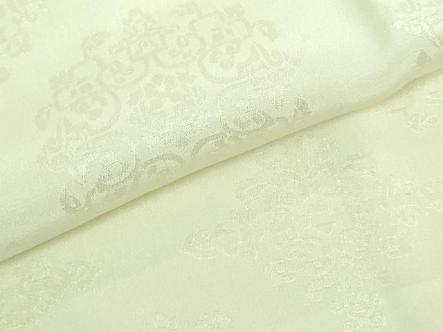 平和屋本店□極上 龍村美術織物 長襦袢 袷 稜華文錦 鳥の子色地 逸品  