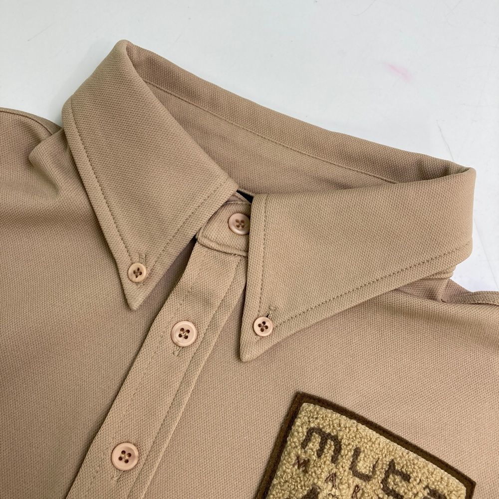 ムータマリンメンズ ポロシャツ ベージュ ネイビー ムータマリン