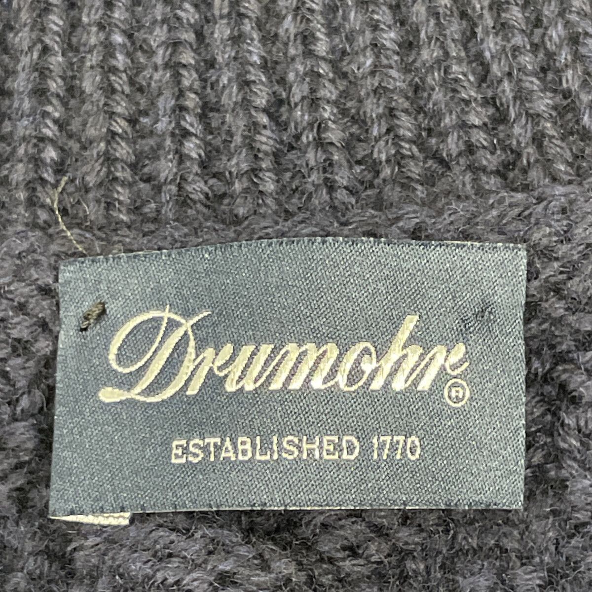 【美品クリーニング済】DRUMOHRブラックウールケーブルカーディガン46 美品クリーニング済】DRUMOHRブラックウールケーブルカーディガン46