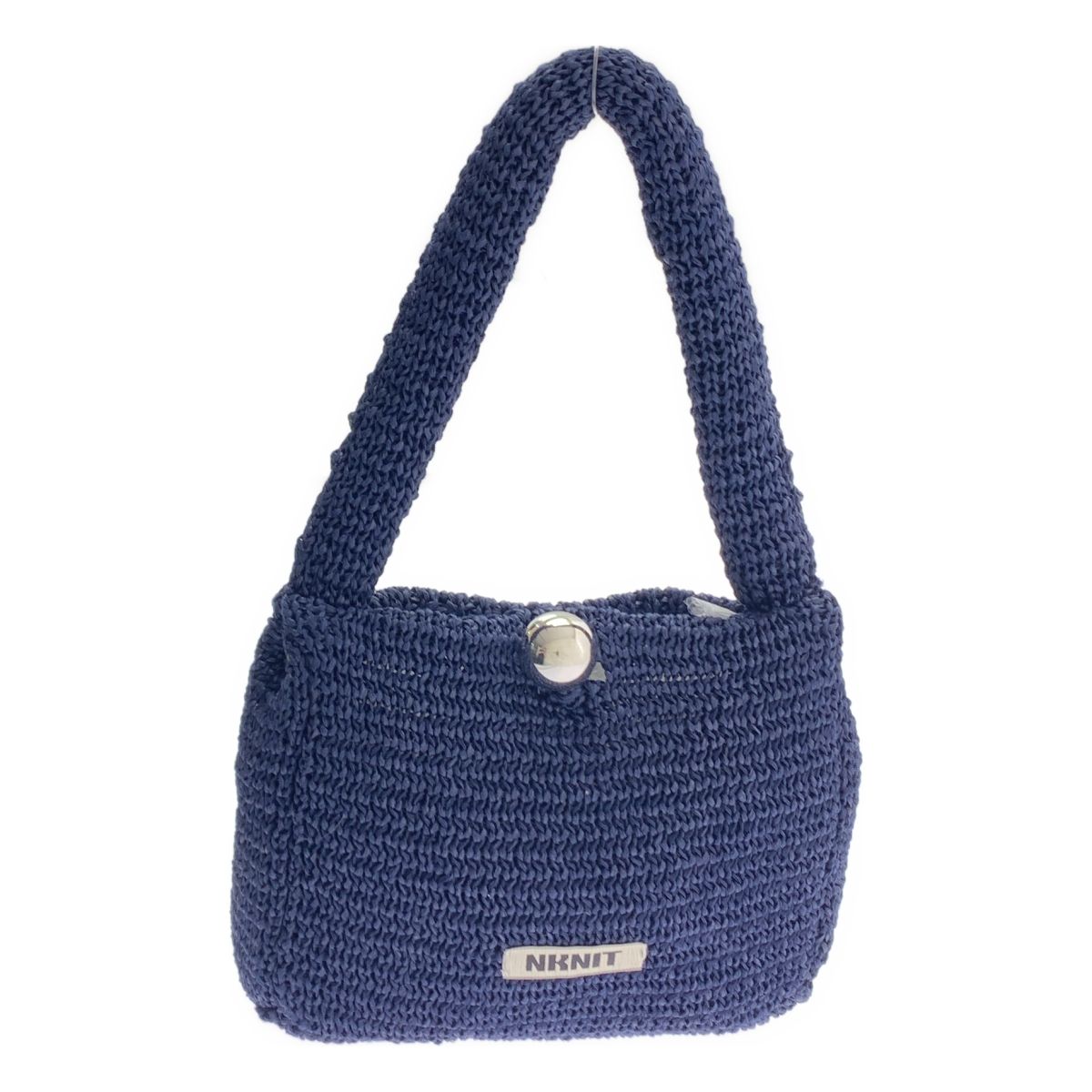 【新品.未使用】NKNIT ハンドバッグ ネイビー NKNIT / ンニット | long fringe NKNIT bag ロングフリンジ