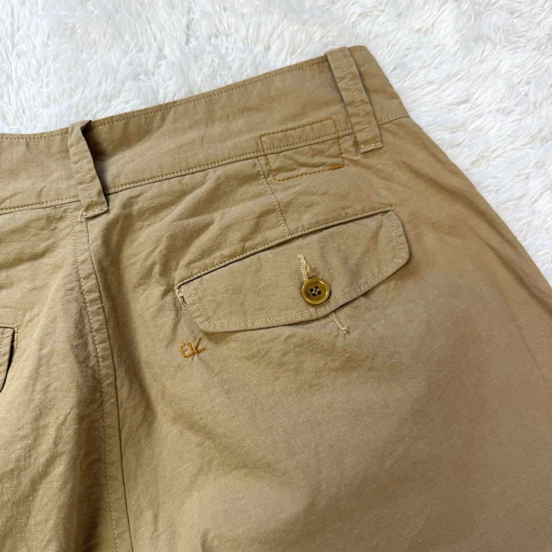 45R クックウェザーのシャルロットバギー パンツ ストレート　キャメル　L 45R クックウェザーのシャルロットバギー パンツ ストレート