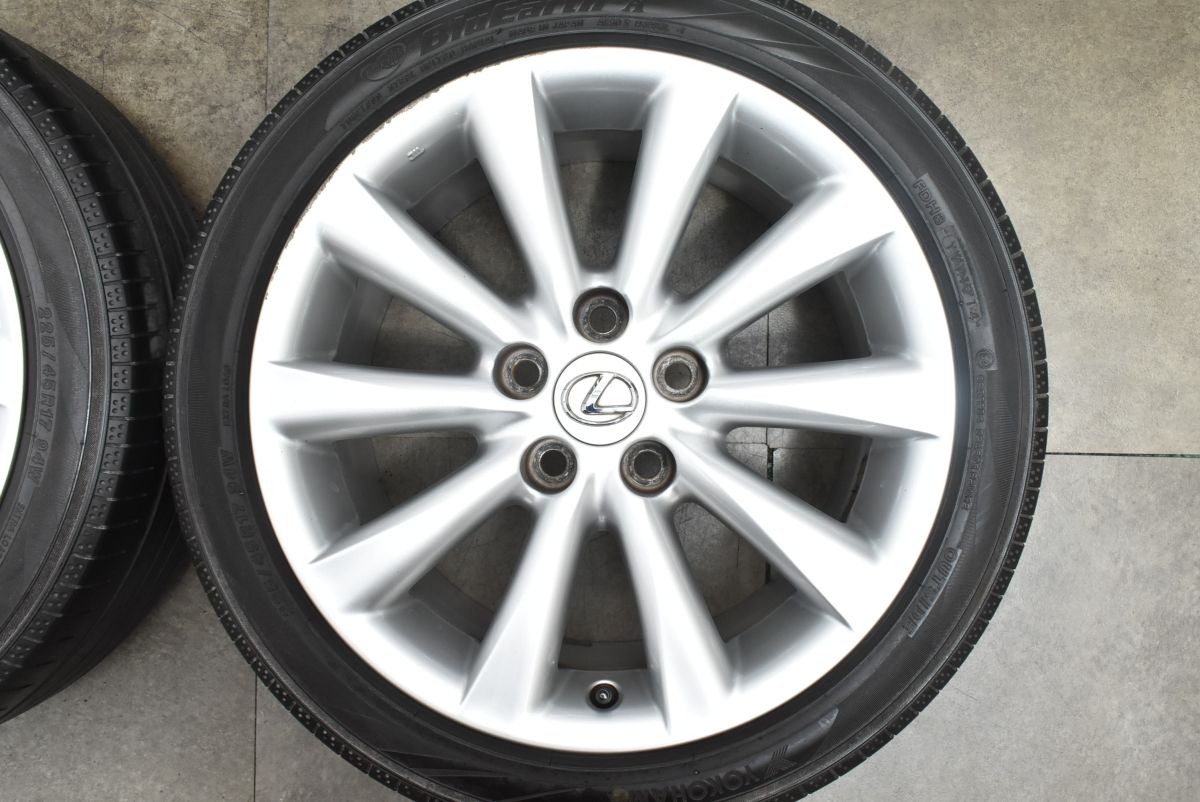 中古 レクサス IS 純正 アルミホイール 17×8J +45 4本 レクサス IS 純正 17インチ 8J+45 PCD114.3 225/45R17 245/45R17